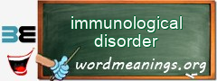 WordMeaning blackboard for immunological disorder